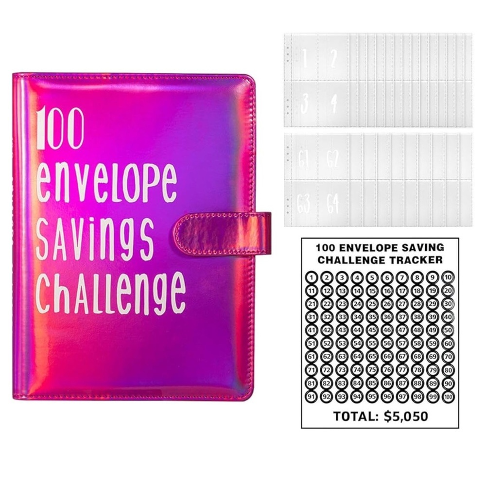 ✨BNWT - 100 Envelopes Budget Money Saving Challenge Binder - Save $5050✨